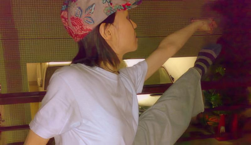 わざとらしいストレッチ